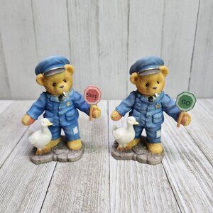 Cherished Teddies 476560 Officer I've Got A Warrant Out For Your Heart -Set Of 2